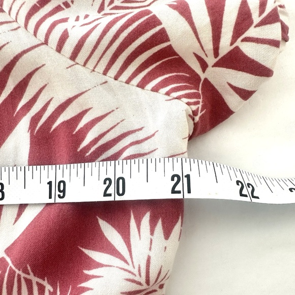 Torrid Pink Cream Leaf Print Maxi Dress ~Sz 2 = 2X ~ Smocked Bodice Off Shoulder - Picture 12 of 13